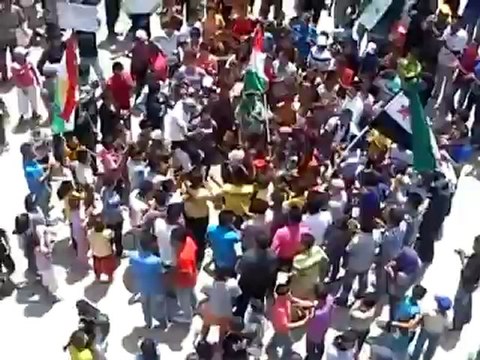 Syria فري برس بداية مظاهرة في سري كانيه في جمعة 22 6 2012 ج1 ALhasaka