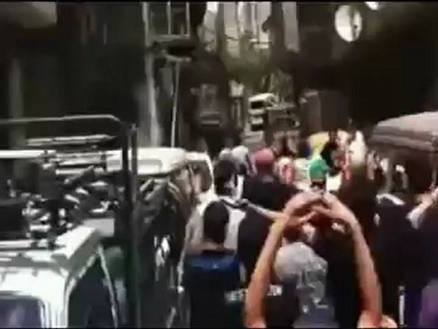 Syria فري برس دمشق الصالحية جمعة اذا كان الحكام متخازلون فاين الشعوب 22 6 2012 Damascus