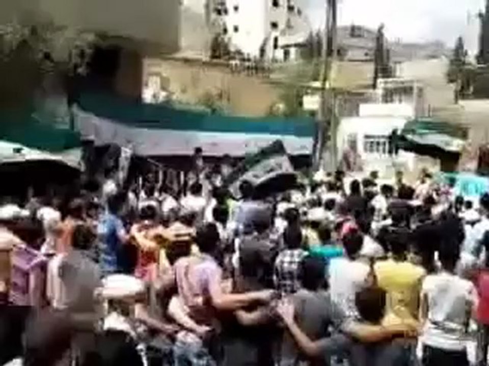 Syria فري برس ريف دمشق  عين منين  مظاهرة الاحرار الجمعة 22 6 2012 ج2 Damascus
