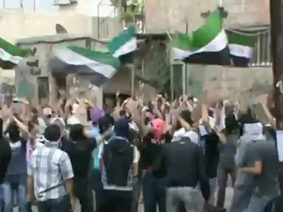 Syria فري برس دمشق المزة  مظاهرة حي الفاروق بعد العصر  22 6 2012 ج1 Damascus