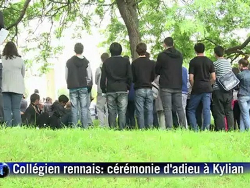 Céremonie d'adieu à Kylian, l'élève tué dans un collège rennais