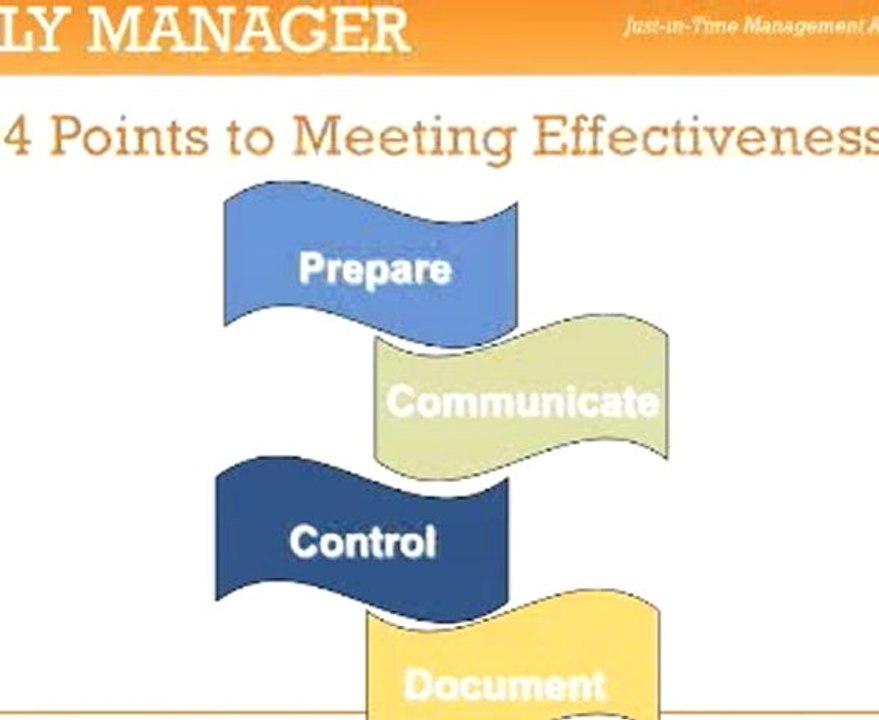 Conducting Effective Meetings - A 3-Minute Crash Course for Managers