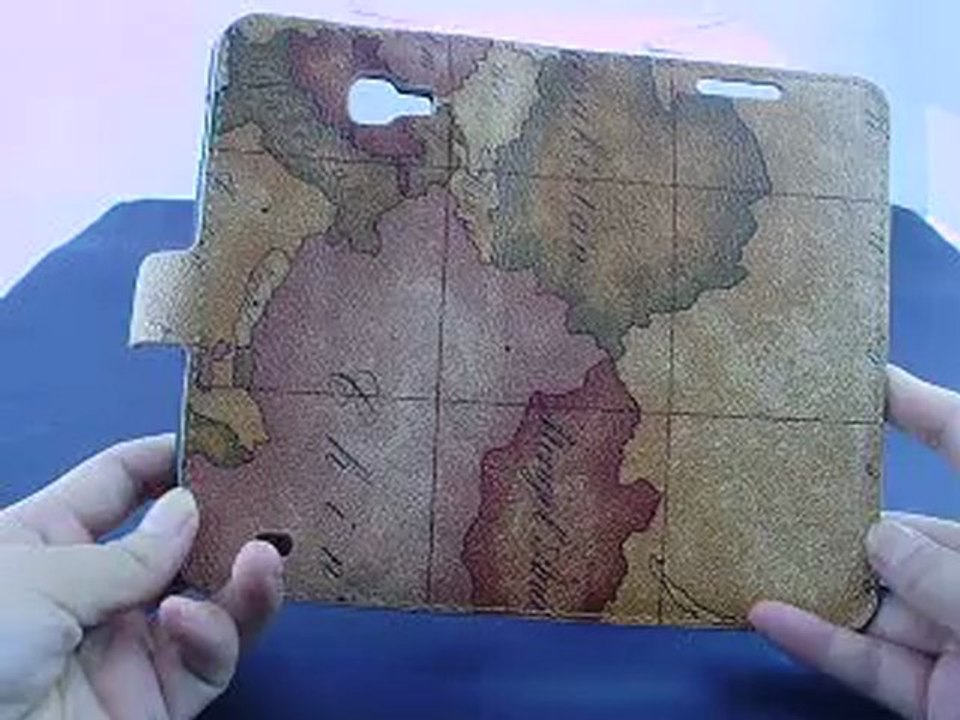 World Map Leather Wallet Case for Samsung Galaxy Note i9220