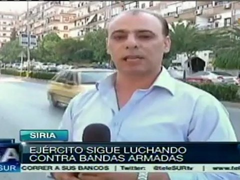 Fuerzas sirias continúan combatiendo a rebeldes armados