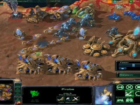 Stalin's Starcraft II Battle Report #26 (1/2) (4 vs 4 Sand Canyon)