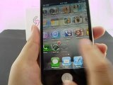 Tempered Glass Screen Protector Film for iPhone 4/4S-Black