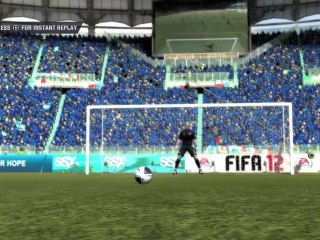 Pirlo penalty Italy VS England FIFA 12 tutorial