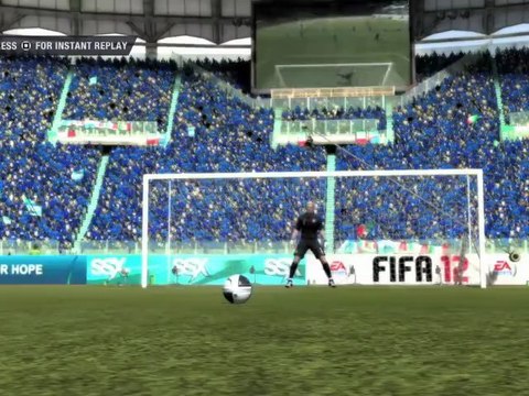 Pirlo penalty Italy VS England FIFA 12 tutorial