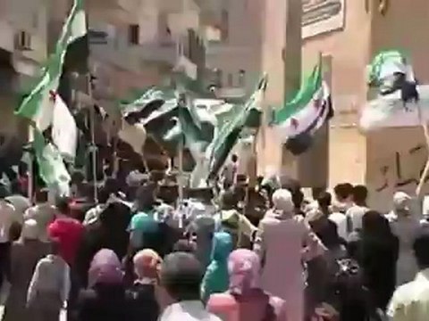 Syria فري برس ادلب أريحا مظاهرة طلابية استنكارا للمجازر 25 6 2012 ج2 Idlib