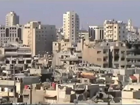 Syria فري برس حمص جورة الشياح سقوط صاروخ وانفجار هاااائل24 6 2012 Homs