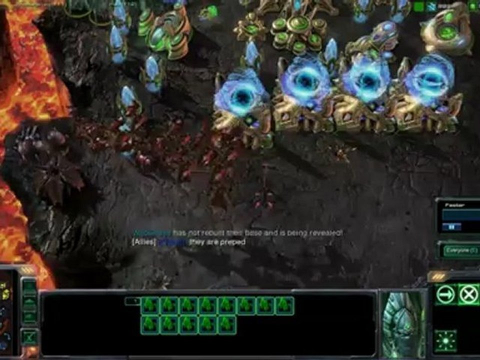 Stalin's Starcraft II Battle Report #39 (4 vs 4 Lava Flow)