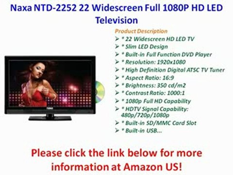 NEW Naxa NTD-2252 22 Widescreen Full 1080P HD LED Television with Built-In Digital TV Tuner