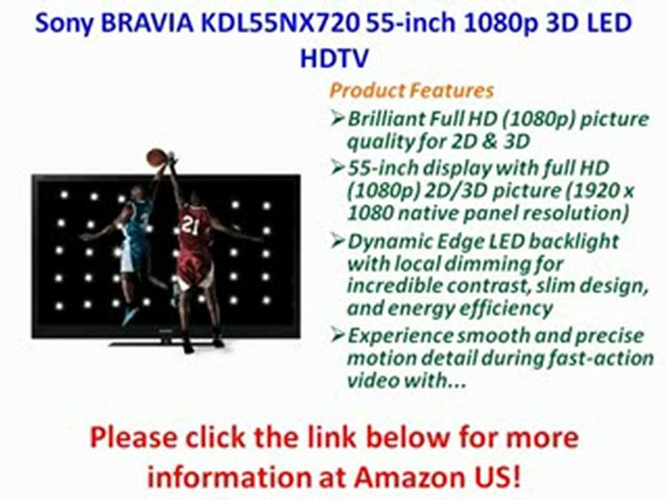 Sony BRAVIA KDL55NX720 55-inch 1080p 3D LED HDTV BEST [NEWEST 2012]