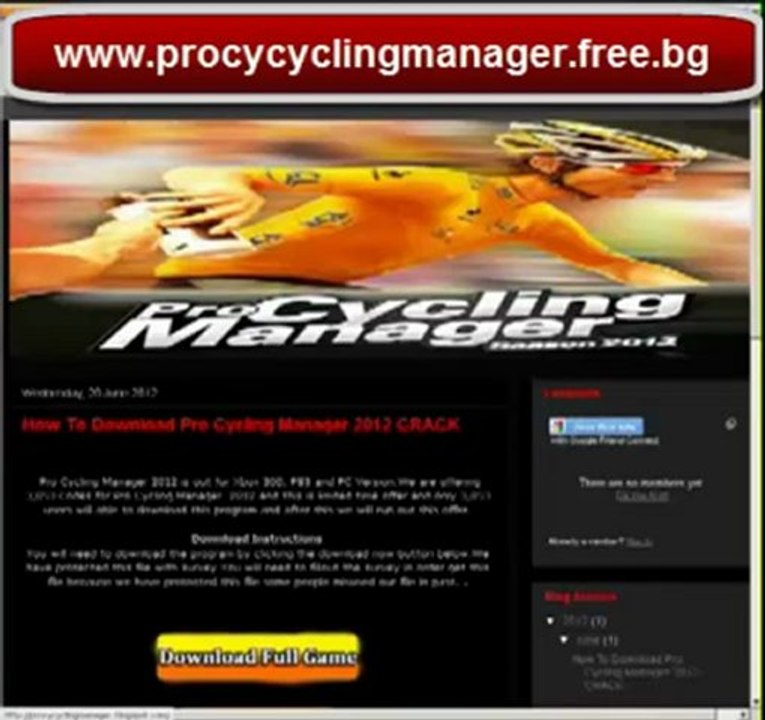 Pro Cycling Manager tour de France 2012 Full Game download