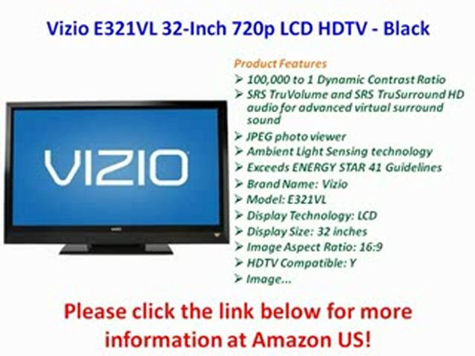 BEST Vizio E321VL 32-Inch 720p LCD HDTV Black