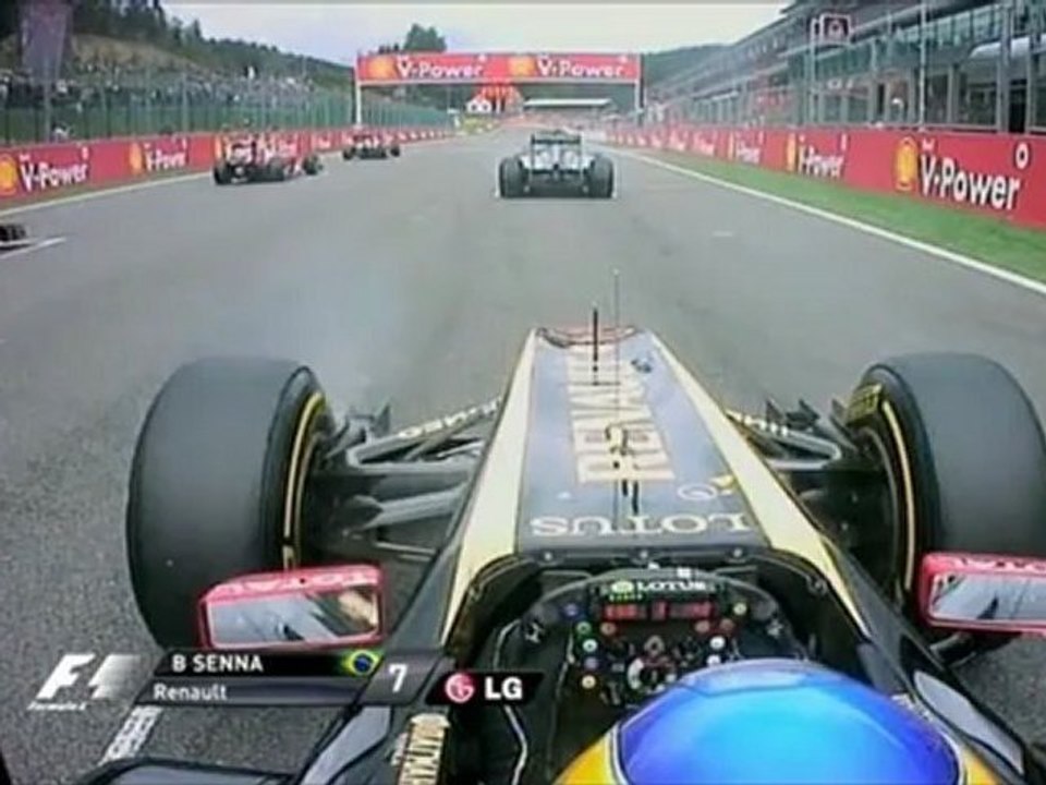 F1 2011 GP Bélgica Salida Onboard Senna | Belgium GP Start Onboard Bruno Senna
