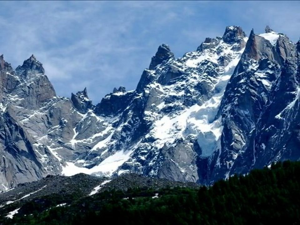 LE MONT-BLANC EN ETE UN DES PLUS BEAUX SOMMETS D'EUROPE