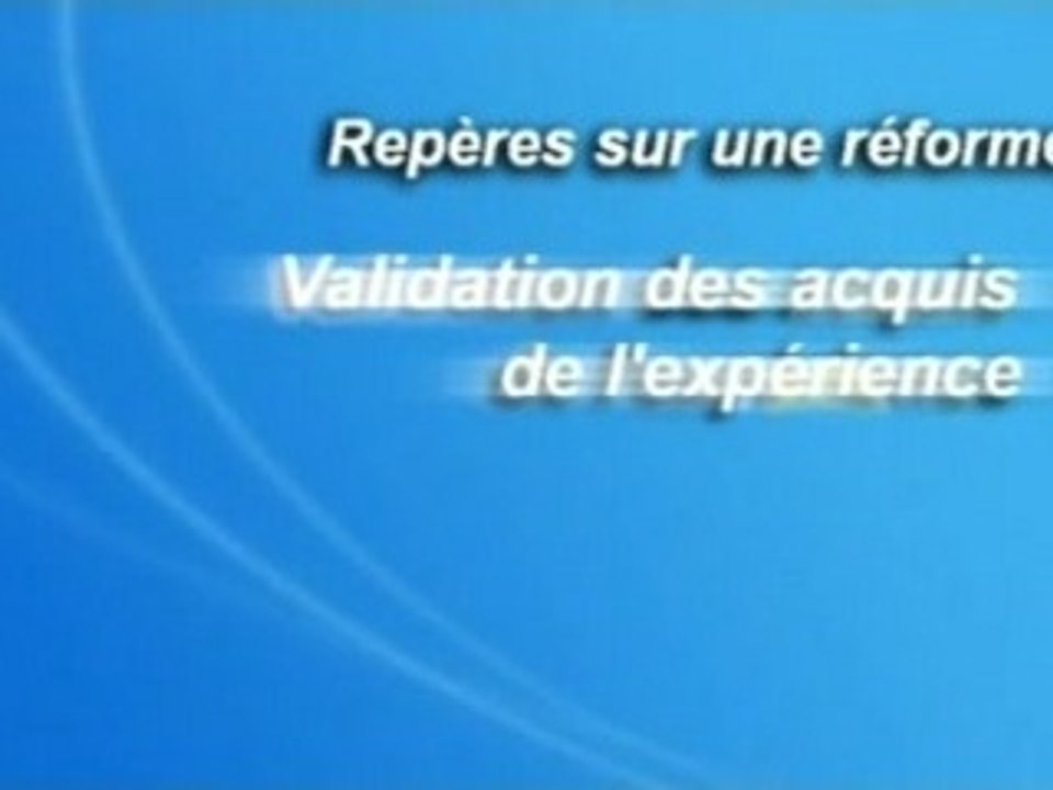 Validation des acquis de l'expérience