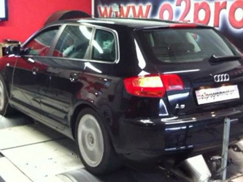 ::: o2programmation ::: Reprogrammation moteur Audi A3 1.8 tfsi vidéo test dyno