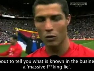 Ronaldo pretending he was happy at United - we translate