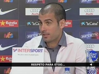Guardiola exige a los periodistas "respeto" para Eto'o