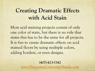 Interior Floors and Acid Stains