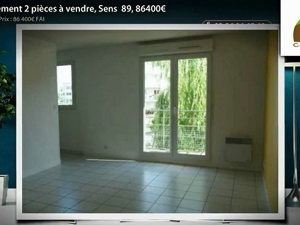 Appartement 2 pièces à vendre, Sens  89, 86400€