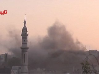 Syria فري برس  حمص تلبيسة قصف شديد بالمدفعية على القلعة 26 6 2012ج1 Homs