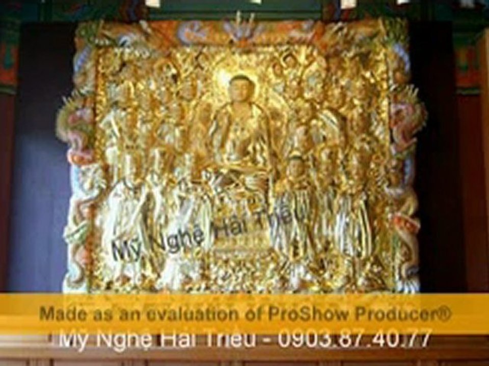 Tượng Phật A Di Đà - Bằng Gỗ