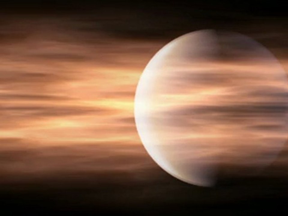 Atmosphere escaping an exoplanet (artist’s impression)