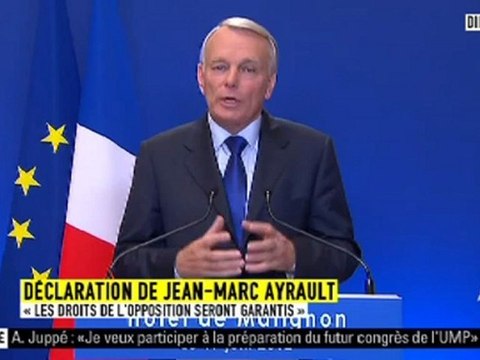 Jean-Marc Ayrault : les prérogatives du Parlement respectées, les droits de l'opposition garantis