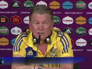 Euro 2012 : Conférence de presse de l'entraîneur ukrainien avant le match France-Ukraine