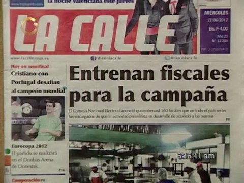 Titulares de Primera Página este 27 de Junio