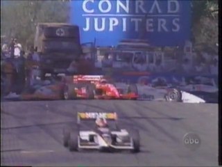 CART Surfers Paradise 1996 Crash Tracy + Traffic jam