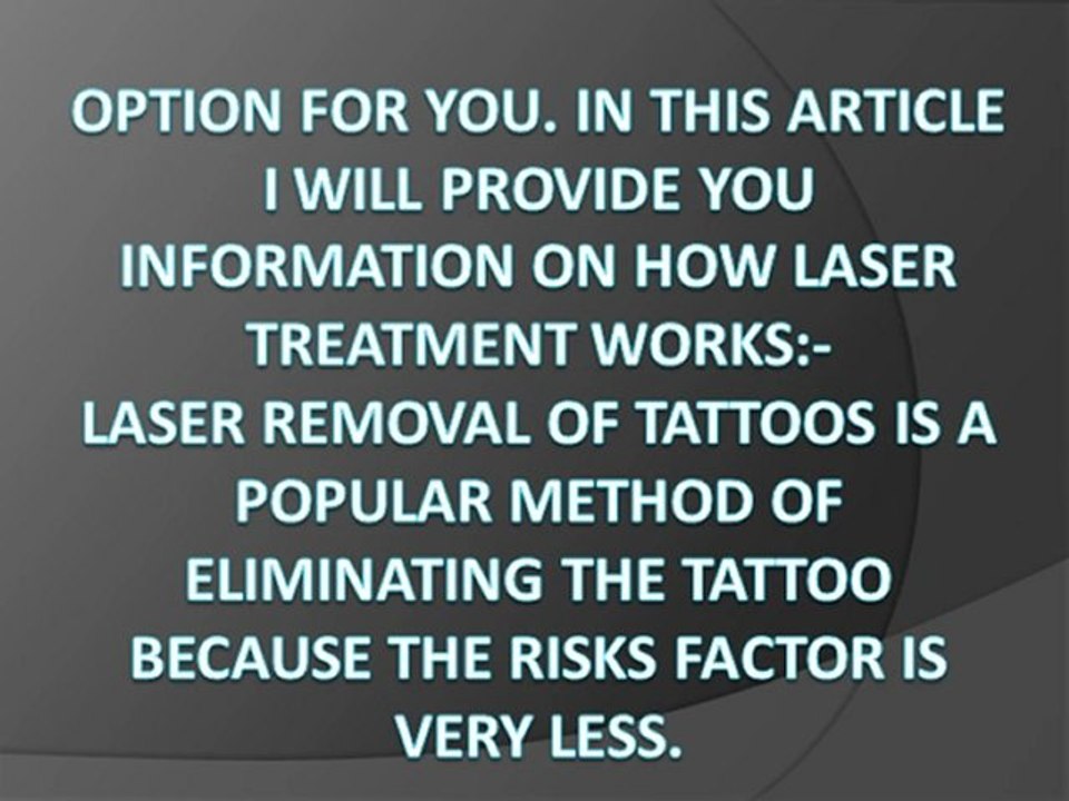 Methods of Laser Tattoo Removing