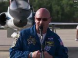 [STS-134] Crew Arrive for Terminal Countdown Demonstration Test at Kennedy Space Center