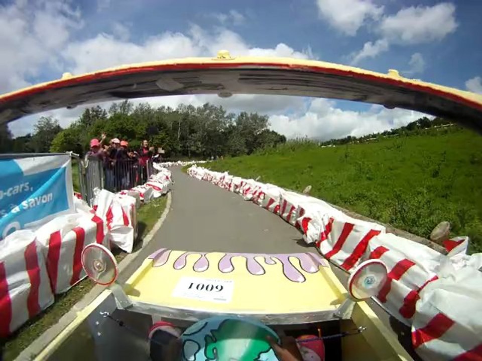 Caméra embarquée lors d'une descente de push pente