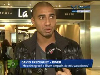 Trezeguet: "Espero que River tenga un proyecto ambicioso"