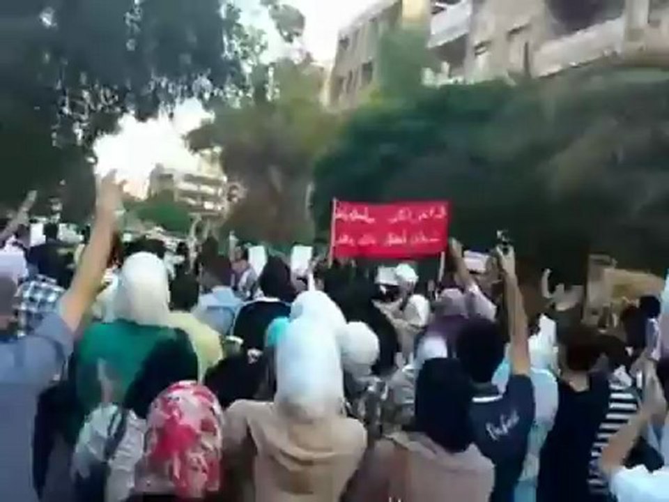 Syria فري برس  حلب مظاهرة طلاب جامعة حلب 27 6 2012 ج1 Aleppo