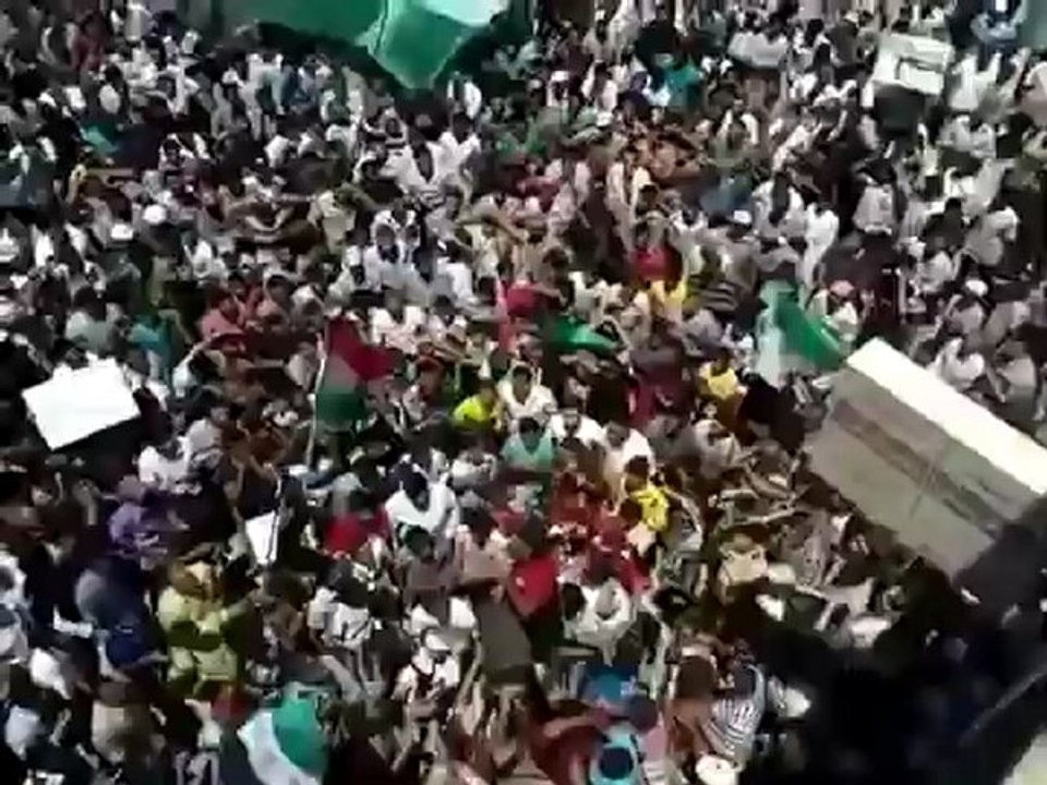 Syria فري برس منبج  ريف حلب مظاهرة دوار الكرة الأرضية 27 6 2012   ج1 Aleppo