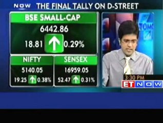 Markets end in green: Nifty above 5100