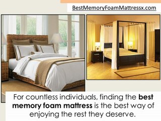 Best Memory Foam Mattress -- Putting Discomfort to Slumber