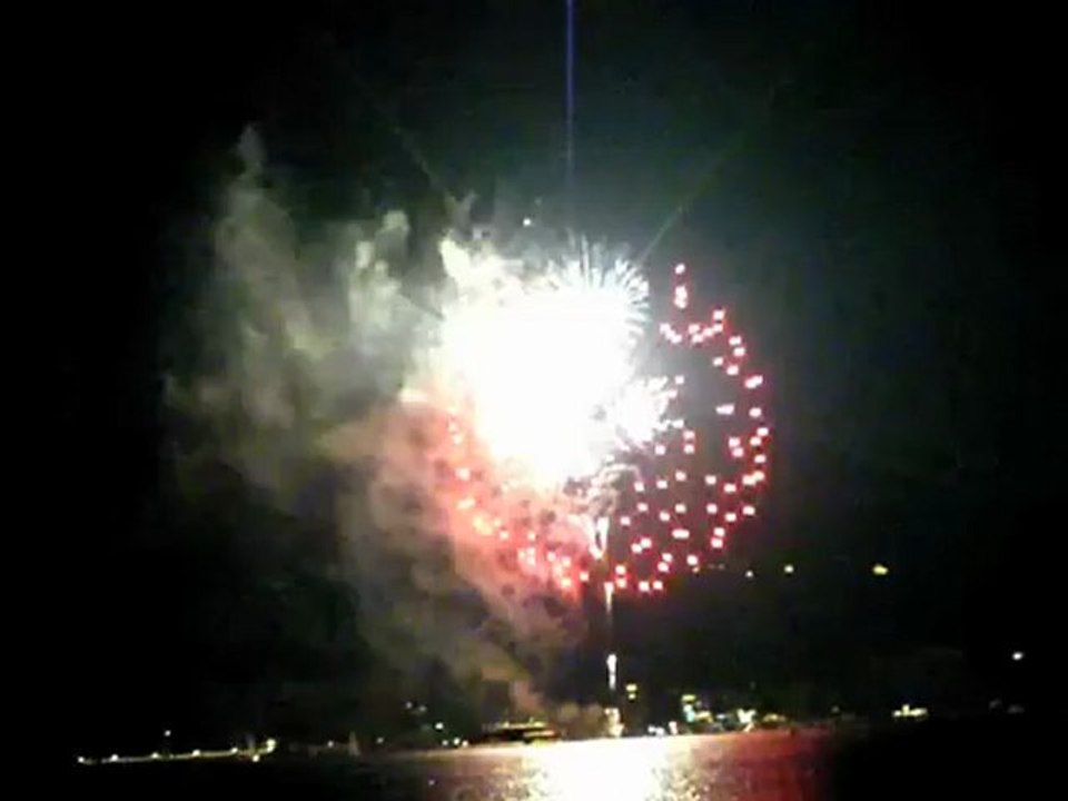 Seefest Bad Wiessee 2008 mit Feuerwerk über dem Tegernsee