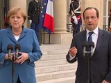 Angela Merkel à l'Elysée avec François Hollande