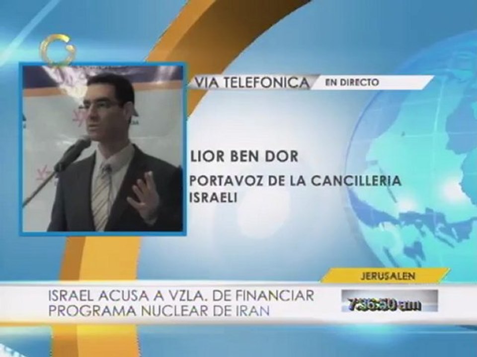 Portavoz de Israel espera que venezolanos sepan que Irán no sólo es una amenaza para su país