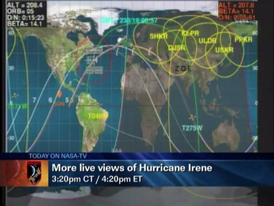 [ISS] Views of Hurricane Irene from Station (26/08/11)