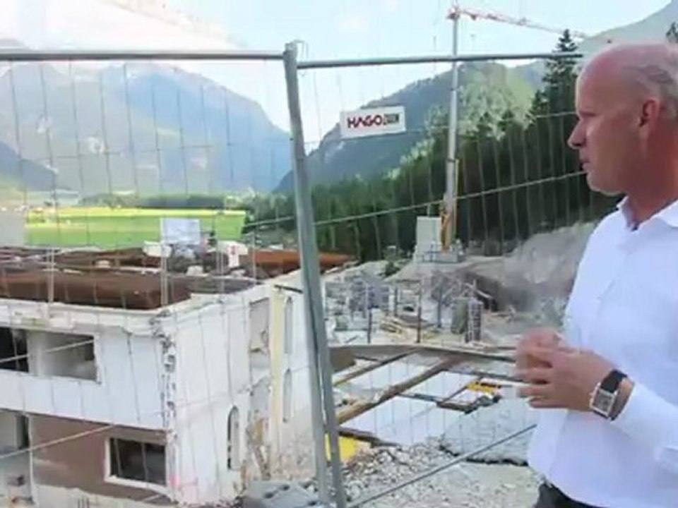 Das kronthaler - juni 2010 baustellenbesuch des neuen alpin-lifestyle hotel am achensee