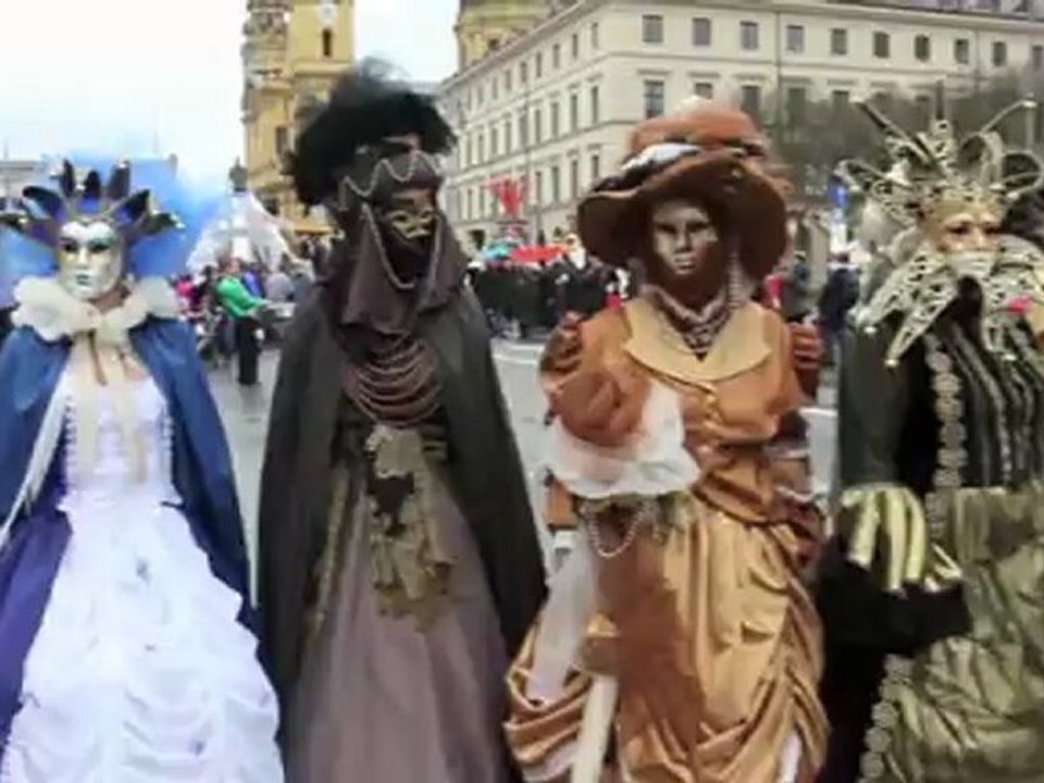 Vorbereitung auf den Faschingsumzug München 2011 am 27.02.2011