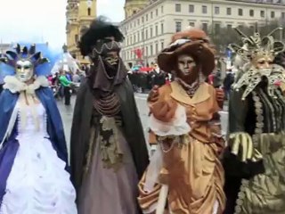 Vorbereitung auf den Faschingsumzug München 2011 am 27.02.2011