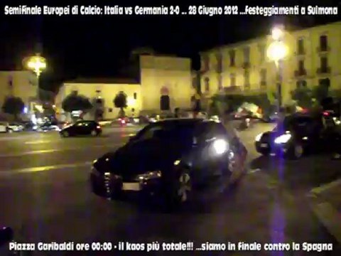 festeggiamenti a Sulmona semifinale Europei 2012 Italia - Germania 2 - 1